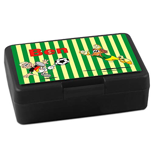 TTS TippTopShop Brotdose Fußball PERSONALISIERT mit Namen Lunchbox Brotbüchse Butterbrotdose für Kinder viele Farben viele Motive von TTS
