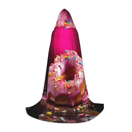 TTYDOKLA Kapuzenumhang mit Donut-Druck, Zauberer und Renaissance-Kostüm, Umhang mit Kapuze, für Rollenspiele und Partys TTYDOKLA Kapuzenumhang mit Donut-Druck, Zauberer und Renaissance-Kostüm, Umhang mit Kapuze, für Rollenspiele und Partys von TTYDOKLA