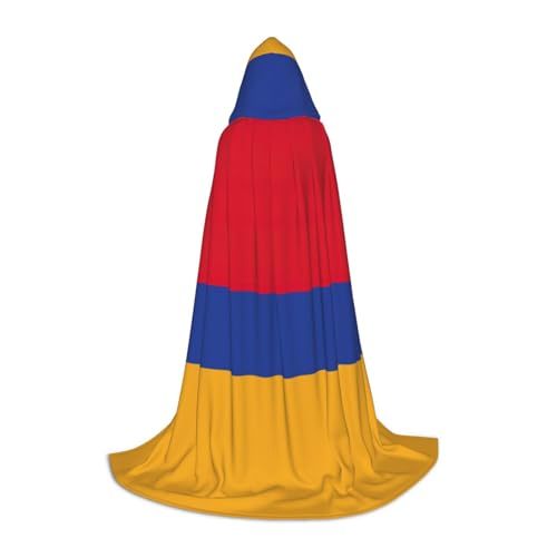TTYDOKLA Kapuzenumhang mit Flagge von Armenien, Zauberer und Renaissance, Kostüm mit Kapuze, für Rollenspiele und Partys von TTYDOKLA