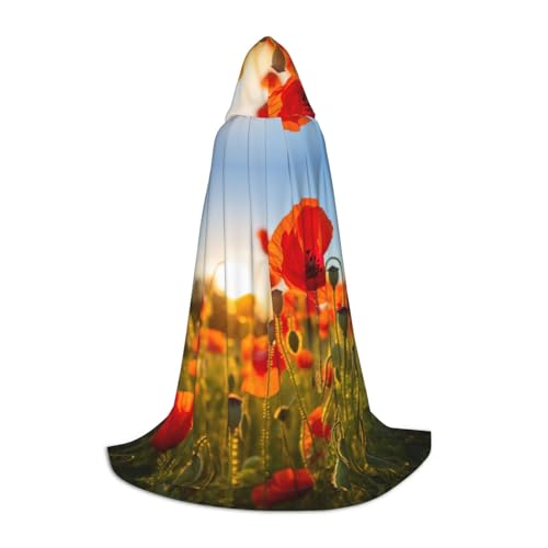 TTYDOKLA Kapuzenumhang mit Mohnblumen-Aufdruck, Zauberer- und Renaissance-Kostüm, Umhang mit Kapuze, für Rollenspiele und Partys TTYDOKLA Kapuzenumhang mit Mohnblumen-Aufdruck, Zauberer- und Renaissance-Kostüm, Umhang mit Kapuze, für Rollenspiele und Partys von TTYDOKLA