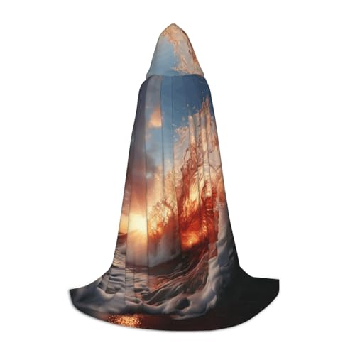 TTYDOKLA Kapuzenumhang mit Sonnenuntergang-Druck, Zauberer- und Renaissance-Kostüm, Umhang mit Kapuze, für Rollenspiele und Partys TTYDOKLA Kapuzenumhang mit Sonnenuntergang-Druck, Zauberer- und Renaissance-Kostüm, Umhang mit Kapuze, für Rollenspiele und Partys von TTYDOKLA
