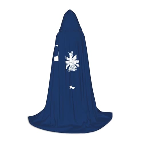 TTYDOKLA Kapuzenumhang mit South Carolina-Flagge, Zauberer- und Renaissance-Kostüm, Umhang mit Kapuze, für Rollenspiele und Partys von TTYDOKLA