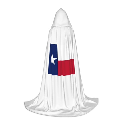 TTYDOKLA Kapuzenumhang mit Texas-Flagge, Zauberer- und Renaissance-Kostüm, Umhang mit Kapuze, für Rollenspiele und Partys von TTYDOKLA