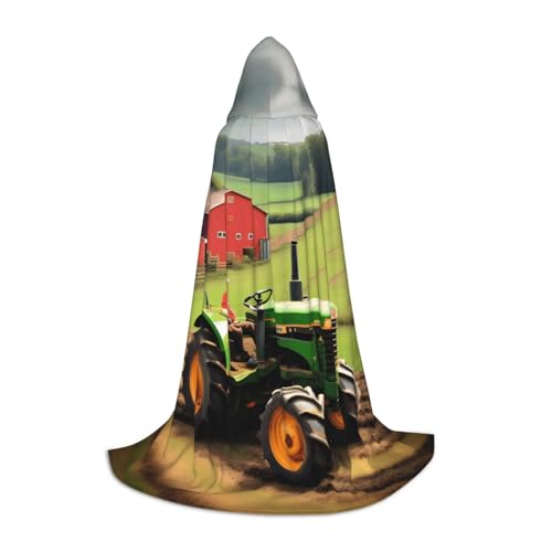 TTYDOKLA Kapuzenumhang mit Traktor-Farm-Muster, Zauberer und Renaissance-Kostüm, Umhang mit Kapuze, für Rollenspiele und Partys TTYDOKLA Kapuzenumhang mit Traktor-Farm-Muster, Zauberer und Renaissance-Kostüm, Umhang mit Kapuze, für Rollenspiele und Partys von TTYDOKLA