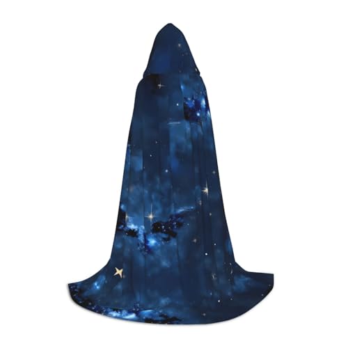 TTYDOKLA Kapuzenumhang mit blauem Galaxie-Druck, Zauberer und Renaissance-Kostüm, Umhang mit Kapuze, für Rollenspiele und Partys TTYDOKLA Kapuzenumhang mit blauem Galaxie-Druck, Zauberer und Renaissance-Kostüm, Umhang mit Kapuze, für Rollenspiele und Partys von TTYDOKLA