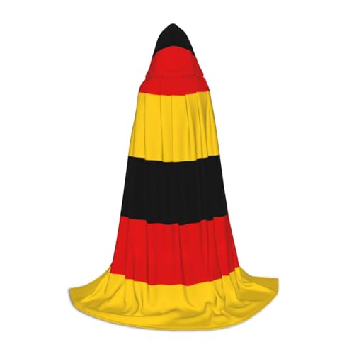 TTYDOKLA Kapuzenumhang mit deutscher Flagge, Zauberer- und Renaissance-Kostüm, Umhang mit Kapuze, für Rollenspiele und Partys von TTYDOKLA