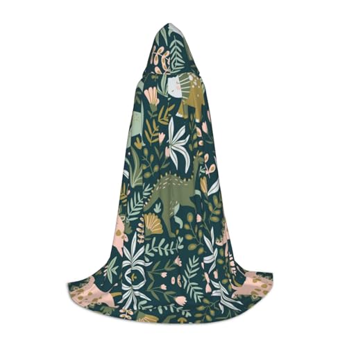 TTYDOKLA Kapuzenumhang mit süßem Dinosaurier-Druck, Zauberer und Renaissance-Kostüm, Umhang mit Kapuze, für Rollenspiele und Partys TTYDOKLA Kapuzenumhang mit süßem Dinosaurier-Druck, Zauberer und Renaissance-Kostüm, Umhang mit Kapuze, für Rollenspiele und Partys von TTYDOKLA