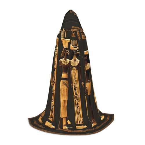 TTYDOKLA Umhang mit Kapuze im antiken ägyptischen Hieroglyphen-Druck, Zauberer- und Renaissance-Kostüm, Umhang mit Kapuze, für Rollenspiele und Partys TTYDOKLA Umhang mit Kapuze im antiken ägyptischen Hieroglyphen-Druck, Zauberer- und Renaissance-Kostüm, Umhang mit Kapuze, für Rollenspiele und Partys von TTYDOKLA