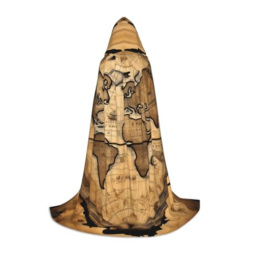 TTYDOKLA Umhang mit Kapuze und Weltkugel-Druck, Zauberer- und Renaissance-Kostüm, Umhang mit Kapuze, für Rollenspiele und Partys TTYDOKLA Umhang mit Kapuze und Weltkugel-Druck, Zauberer- und Renaissance-Kostüm, Umhang mit Kapuze, für Rollenspiele und Partys von TTYDOKLA
