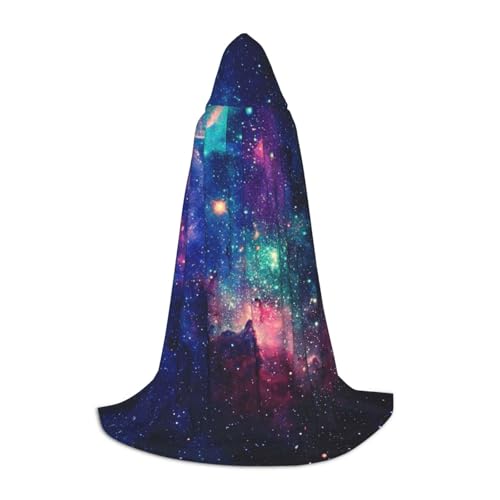TTYDOKLA Umhang mit Kapuze und buntem Galaxie-Druck, Zauberer- und Renaissance-Kostüm, Umhang mit Kapuze, für Rollenspiele und Partys TTYDOKLA Umhang mit Kapuze und buntem Galaxie-Druck, Zauberer- und Renaissance-Kostüm, Umhang mit Kapuze, für Rollenspiele und Partys von TTYDOKLA