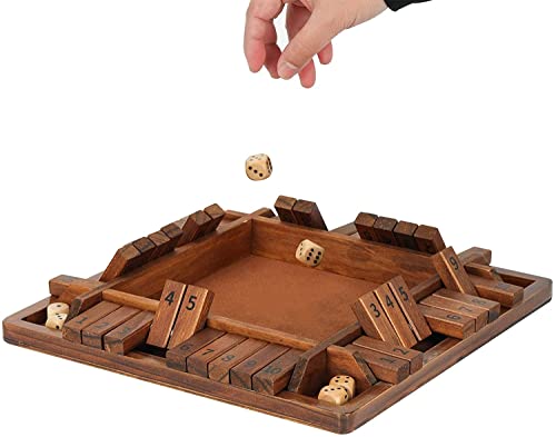 TUAHOO Shut The Box Spiel | Holz Brettspiel | Lern Würfelspiel für Kinder | 10 Zahlenspiele von TUAHOO