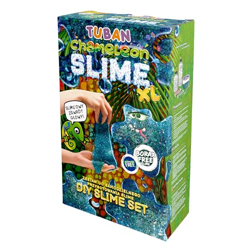 TUBAN DIY Tuban Slime Set – Kleber – Aktivator – Neon-Glitzer – Behälter – Rührstab – Spielzeug für Kinder Chamäleon XL TUBAN DIY Tuban Slime Set – Kleber – Aktivator – Neon-Glitzer – Behälter – Rührstab – Spielzeug für Kinder Chamäleon XL von TUBAN