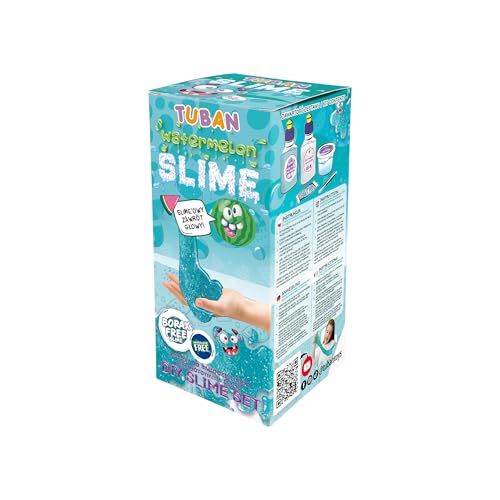 TUBAN DIY Tuban Slime Set – Kleber – Aktivator – Neon-Glitzer – Behälter – Rührstab – Spielzeug für Kinder Wassermelone TUBAN DIY Tuban Slime Set – Kleber – Aktivator – Neon-Glitzer – Behälter – Rührstab – Spielzeug für Kinder Wassermelone von TUBAN