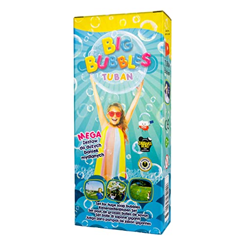 TUBAN Mega Seifenblasen Set für Riesenseifenblasen – Seifenblasen – Schnur + Ring + 250 ml Seifenblasenflüssigkeit + Konzentrat + 2 Plastikringe + Schale – Spielzeug für Kinder TUBAN Mega Seifenblasen Set für Riesenseifenblasen – Seifenblasen – Schnur + Ring + 250 ml Seifenblasenflüssigkeit + Konzentrat + 2 Plastikringe + Schale – Spielzeug für Kinder von TUBAN
