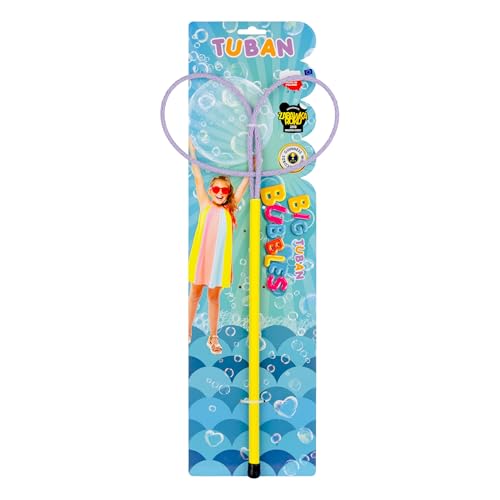 TUBAN Seifenblasenring Pro Schmetterling – Große Seifenblasen – Seifenblasentunnel – Spielzeug für Kinder – Set für drinnen und draußen – Zufällige Farben von TUBAN