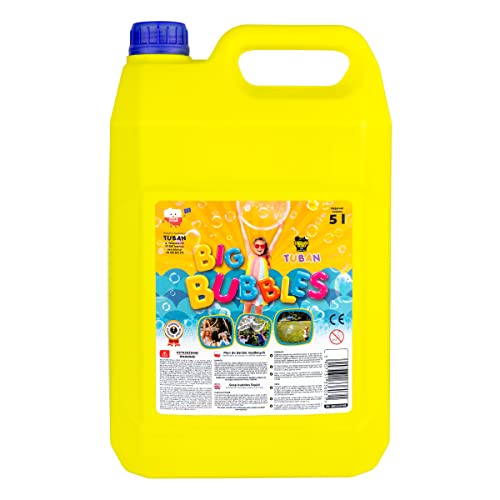 Tuban Seifenblasenflüssigkeit für große Seifenblasen 5000 ml – Seifenblasenlösung 5L – Spielzeug für Kinder – Seifenblasen machen – Outdoor-Spielspaß Tuban Seifenblasenflüssigkeit für große Seifenblasen 5000 ml – Seifenblasenlösung 5L – Spielzeug für Kinder – Seifenblasen machen – Outdoor-Spielspaß von TUBAN