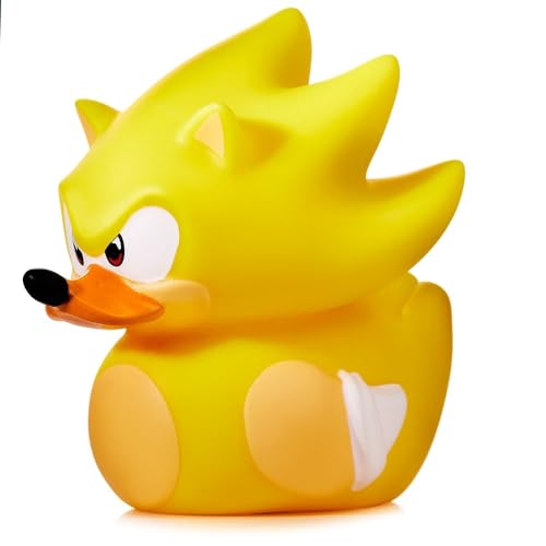TUBBZ Mini Super Sonic Sammelfigur aus Vinyl-Gummi-Ente - Offizielles Sonic The Hedgehog Merchandise - Kinderfernsehen, Filme & Videospiele von TUBBZ