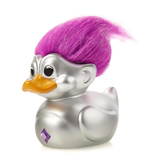 TUBBZ Erstausgabe Silber Troll Sammler-Vinyl-Gummiente Figur - Offizielle Good Luck Trolls Merchandise - Kinderfernsehen, Filme & Videospiele von TUBBZ