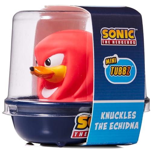 TUBBZ NS4769 Mini Knuckles Sammelfigur aus Vinyl-Gummi-Ente-Offizielles Sonic The Hedgehog Merchandise, Einheitsgröße von TUBBZ