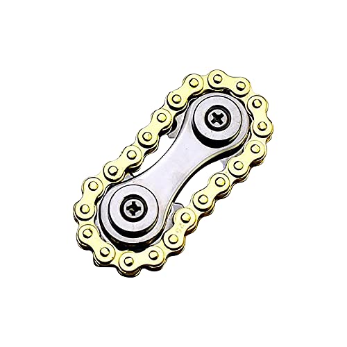 TUDUZ Kette Fingerspitzenkette Dekompressionsspielzeug Schwungrad Pädagogisches matschiges ADHS Und Angststörungen (Gold, One Size) von TUDUZ