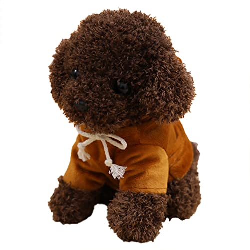 Simulation Teddy Hund Actionfigur Super süßes Hündchen Plüschtier Stoffpuppe Kinder weibliches Geburtstagsgeschenk 15 cm (B, A) von TUDUZ