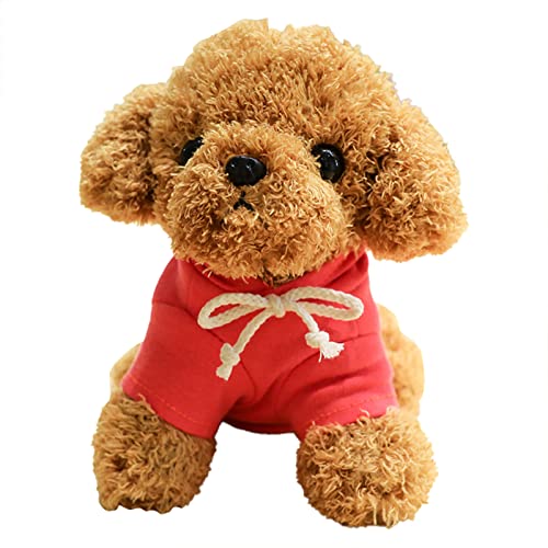 Simulation Teddy Hund Actionfigur Super süßes Hündchen Plüschtier Stoffpuppe Kinder weibliches Geburtstagsgeschenk 15 cm (RD1, A) von TUDUZ