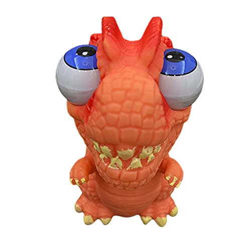 Sprengaugen-Dinosaurier-Drache Q-Version der Dinosaurierpuppe Dekompressions-Prise-Musik Hervorstehende Augen Squeezing Eye Release Toy Dekompressionsspielzeug 3D-Dekompressionsball (D, One Size) von TUDUZ