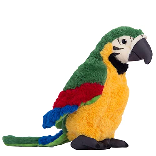 TUDUZ Plüschtier Bequemes Papageienmuster PP Baumwolle Kinder Plüschtier Ornamente für Zuhause Klein 25 cm (Green, One Size) von TUDUZ