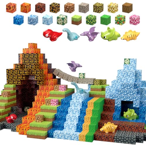 Magnetische Bausteine 205 Stück Dinosaurier Spielzeug Magnetic Building Blocks, Baue 3D Dinosaurier Welt Abenteuer Magnetspiel Kinderspielzeug Geschenke für Jungen Mädchen ab 3 4 5 6 7 9 10-12 Jahre Magnetische Bausteine 205 Stück Dinosaurier Spielzeug Magnetic Building Blocks, Baue 3D Dinosaurier Welt Abenteuer Magnetspiel Kinderspielzeug Geschenke für Jungen Mädchen ab 3 4 5 6 7 9 10-12 Jahre von TUKIIE