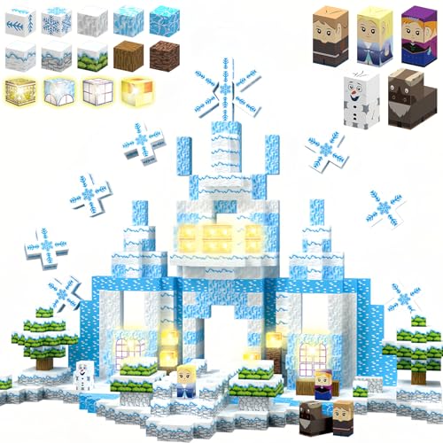 TUKIIE Magnetische Bausteine Magnetic Blocks 200PCS, Bauen Prinzessinnenschloss Schneewelt, Leuchtende Magnetbausteine Blöcke Prinzessin Spiel Spielzeug Mädchen ab 3 4 5 6 7 8 Jahre TUKIIE Magnetische Bausteine Magnetic Blocks 200PCS, Bauen Prinzessinnenschloss Schneewelt, Leuchtende Magnetbausteine Blöcke Prinzessin Spiel Spielzeug Mädchen ab 3 4 5 6 7 8 Jahre von TUKIIE