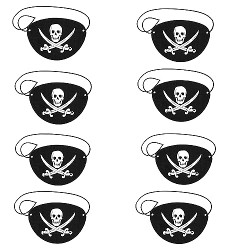 TUKNN 8 Stück Augenklappe Pirat, Piraten Augenklappe, Pirate Eye Patches, Augenklappen Piratenparty, Piraten Zubehör, Piraten Deko Kindergeburtstag TUKNN 8 Stück Augenklappe Pirat, Piraten Augenklappe, Pirate Eye Patches, Augenklappen Piratenparty, Piraten Zubehör, Piraten Deko Kindergeburtstag von TUKNN