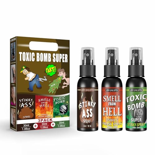 TUKNN Stinkender Furz-Spray,Flüssiger Furz,Furzspray Prank Extrem,Furzspray Prank,Arsch Furz Spray Streich,Furz Streich Spray,Schrecklicher Geruch Spray Langanhaltender Geruch,30ml,3pcs von TUKNN