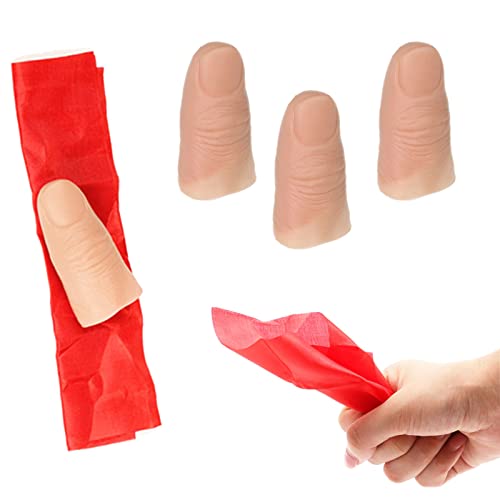 Zauberdaumen, Magie Daumenspitze Weich Plastik Finger, Zauberdaumen Trick, Magie Finger Zaubertrick Enthält, Finger Zauber Requisiten, Künstliche Finger, für Zauberartikel Party von TUKNN