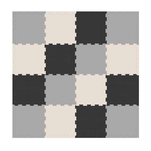 TULANO Gioco 16 | Puzzlematte Krabbeldecke Schaumstoff Spielmatte Schaumstoffmatte Krabbelmatte für Kinder | 16 Puzzle 39x39x1cm 16 Randstücke | Wasserdicht rutschfest | Dunkelgrau Hellgrau Beige TULANO Gioco 16 | Puzzlematte Krabbeldecke Schaumstoff Spielmatte Schaumstoffmatte Krabbelmatte für Kinder | 16 Puzzle 39x39x1cm 16 Randstücke | Wasserdicht rutschfest | Dunkelgrau Hellgrau Beige von TULANO