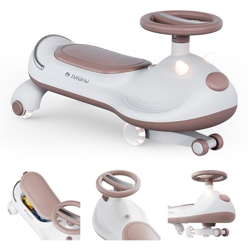 Tulano Focus 45 | Rutschauto für Kinder ab 3 Jahren | Grawitatives Kinderfahrzeug ohne Pedale | LED-Räder & Musikpanel | Lenkung 360° | Bis 100 kg belastbar | Mit Stauraum unterm Sitz | Blau von TULANO