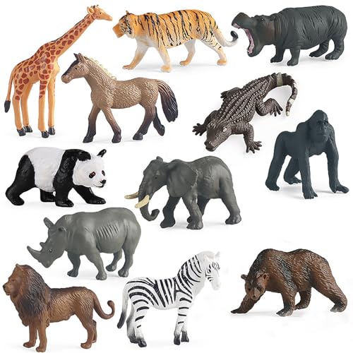 12pcs Waldtiere Figuren Set,Safari Tiere Figur,Klein Realistische Tiere Spielzeug,Wilde Zoo Tiere,Dschungel Wild Tiere Figuren,Deko Cupcake Topper 12pcs Waldtiere Figuren Set,Safari Tiere Figur,Klein Realistische Tiere Spielzeug,Wilde Zoo Tiere,Dschungel Wild Tiere Figuren,Deko Cupcake Topper von TULEBOLIAN