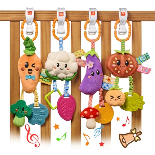 TUMAMA KIDS 4 - Pack Hängende Babyrassel Spielzeug - Perfektes Kinderwagen Spielzeug für 0-12 Monate Babys - Ideales Babyspielzeug mit Abnehmbarer Funktionalität TUMAMA KIDS 4 - Pack Hängende Babyrassel Spielzeug - Perfektes Kinderwagen Spielzeug für 0-12 Monate Babys - Ideales Babyspielzeug mit Abnehmbarer Funktionalität von TUMAMA KIDS