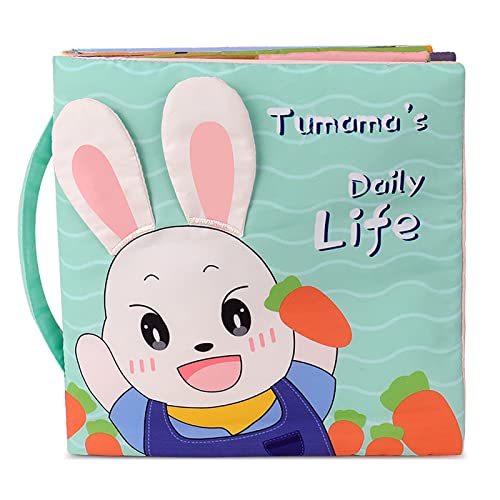 TUMAMA Alltags-Stoffbuch, Baby First Activity Crinkle Soft Book, sensorisches Spielzeug zum Anfassen und Fühlen für Säuglinge und Kleinkinder von TUMAMA KIDS