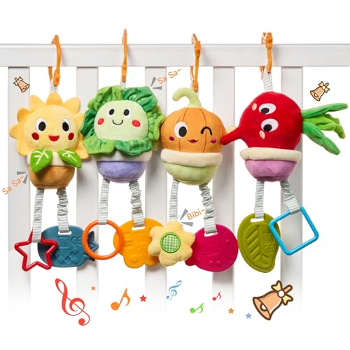 TUMAMMA Baby Spielzeug Hängend Kinderwagen Babyspielzeug 0 3 6 9 12 Monate - 4 Stuck Pflanze Babyschale Spielzeug,Glöckchen Plüsch Kinderbett Spielzeug Auto Spielzeug für Neugeborene TUMAMMA Baby Spielzeug Hängend Kinderwagen Babyspielzeug 0 3 6 9 12 Monate - 4 Stuck Pflanze Babyschale Spielzeug,Glöckchen Plüsch Kinderbett Spielzeug Auto Spielzeug für Neugeborene von TUMAMA KIDS