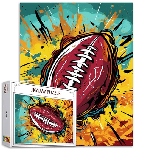 1000 Teile Puzzle für Erwachsene, Graffitic, Amerika, Fußball, Malerei, Puzzle, Ball, Sport, 1000 Teile, abstrakte Flammen, Wanddekoration, DIY, Basteln, magisches Puzzle, Kunst, Männerhöhle, 1000 Teile Puzzle für Erwachsene, Graffitic, Amerika, Fußball, Malerei, Puzzle, Ball, Sport, 1000 Teile, abstrakte Flammen, Wanddekoration, DIY, Basteln, magisches Puzzle, Kunst, Männerhöhle, von TUMOVO