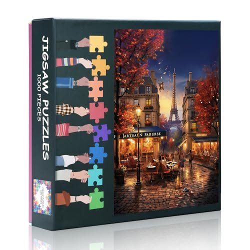 1000 Teile Puzzle für Erwachsene - Romantischer Pariser Abend & Serenade in Paris Jigsaw Puzzles 1000 Teile für Erwachsene - Eiffelturm Puzzles Spiel für Erwachsene - 27,5 x 19,7 Zoll 1000 Teile Puzzle für Erwachsene - Romantischer Pariser Abend & Serenade in Paris Jigsaw Puzzles 1000 Teile für Erwachsene - Eiffelturm Puzzles Spiel für Erwachsene - 27,5 x 19,7 Zoll von TUMOVO