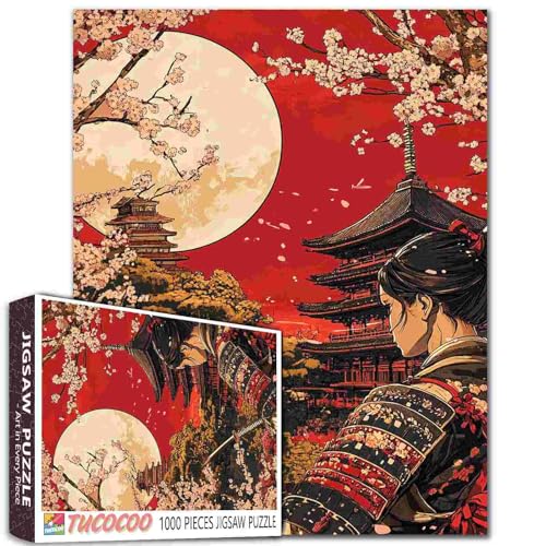 1000-teiliges Puzzle für Erwachsene, Chureito-Pagode, Malpuzzle, weiblicher Samurai, 1000 Teile, japanischer Bushido-Geist, DIY, Basteln, magisches Puzzle, Kunst, Schlafzimmer, Dekoration 1000-teiliges Puzzle für Erwachsene, Chureito-Pagode, Malpuzzle, weiblicher Samurai, 1000 Teile, japanischer Bushido-Geist, DIY, Basteln, magisches Puzzle, Kunst, Schlafzimmer, Dekoration von TUMOVO