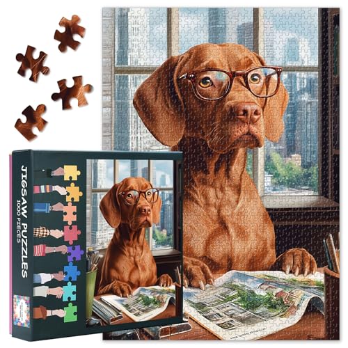 1000-teiliges Puzzle für Erwachsene, Vizsla-Hunde-Puzzle, Spielzeug, Geschenk, kein Staub, langlebig, lustiges Spiel, Puzzle, Tier-Herausforderung, Wanddekoration, Wohnzimmer, Schlafzimmer (69,8 x 50 1000-teiliges Puzzle für Erwachsene, Vizsla-Hunde-Puzzle, Spielzeug, Geschenk, kein Staub, langlebig, lustiges Spiel, Puzzle, Tier-Herausforderung, Wanddekoration, Wohnzimmer, Schlafzimmer (69,8 x 50 von TUMOVO