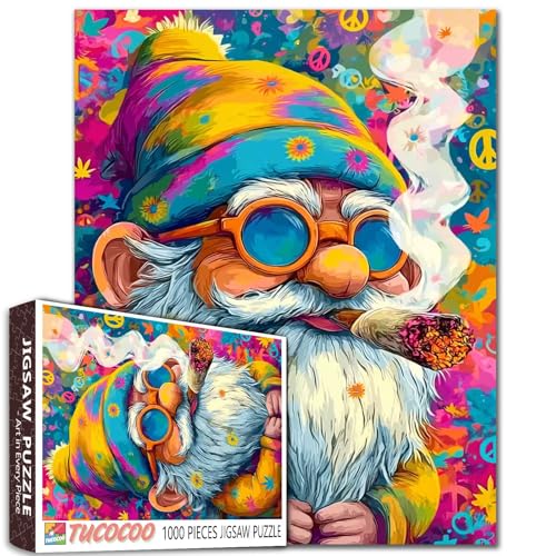 Abstrakter alter Mann, 1000-teiliges Puzzle für Erwachsene, Zwerg, Rauchen, Malerei, Puzzle, Graffitischer Zwerg mit Sonnenbrille, 1000 Teile, Puzzle-Spiel, Heimdekoration, Bastelpuzzle, Kunstgeschenk Abstrakter alter Mann, 1000-teiliges Puzzle für Erwachsene, Zwerg, Rauchen, Malerei, Puzzle, Graffitischer Zwerg mit Sonnenbrille, 1000 Teile, Puzzle-Spiel, Heimdekoration, Bastelpuzzle, Kunstgeschenk von TUMOVO