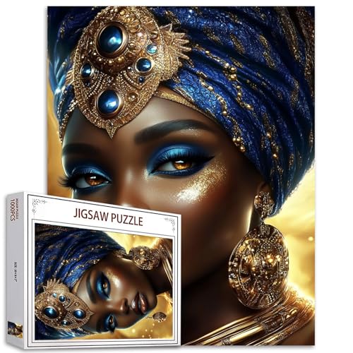 Afrika, schwarzes Mädchen, 1000-teiliges Puzzle für Erwachsene, natürliche schwarze Frau, Malerei, Puzzle, afrikanische Königin, 1000 Teile, Puzzle-Spiel, modische Frau, Wanddekoration, Bastelpuzzle, Afrika, schwarzes Mädchen, 1000-teiliges Puzzle für Erwachsene, natürliche schwarze Frau, Malerei, Puzzle, afrikanische Königin, 1000 Teile, Puzzle-Spiel, modische Frau, Wanddekoration, Bastelpuzzle, von TUMOVO