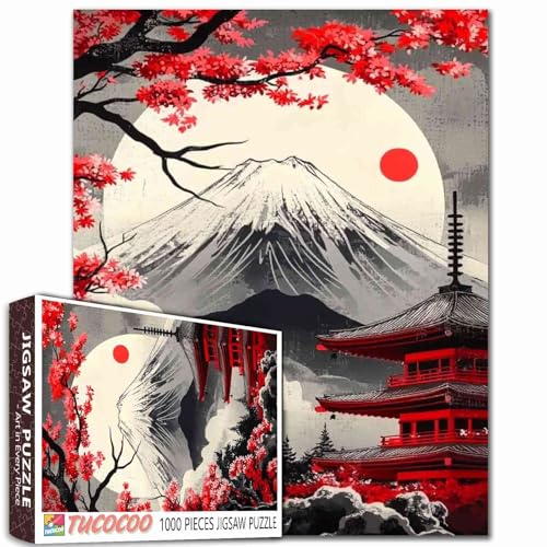 Japanische Winterszene 1000 Teile Puzzle für Erwachsene, Mount Fuji Malerei Jigsaw Puzzle 1000 Teile Puzzles Chureito Pagode DIY Handwerk Magische Puzzle Kunst Schlafzimmer Dekor Kirschblumen Geschenk Japanische Winterszene 1000 Teile Puzzle für Erwachsene, Mount Fuji Malerei Jigsaw Puzzle 1000 Teile Puzzles Chureito Pagode DIY Handwerk Magische Puzzle Kunst Schlafzimmer Dekor Kirschblumen Geschenk von TUMOVO