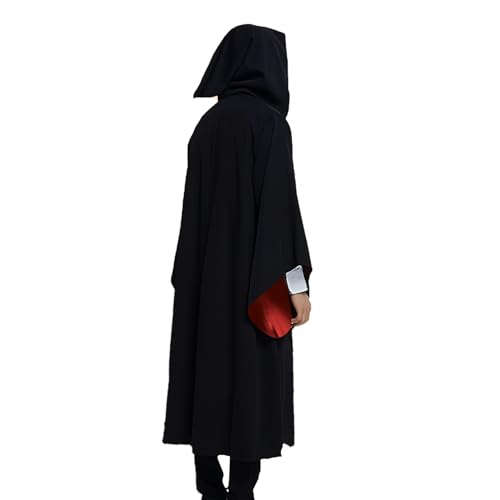 TUNAON Harry Kostüm 6-teiliges Set für Erwachsene und Kinder, inklusive Zauberer Umhang, Zauberstab und Krawatte. für Halloween, Karneval, Cosplay und Geburtstag, Rituale voller (Rosa, M) von TUNAON