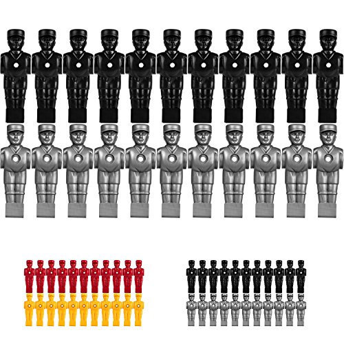 TUNIRO 22x Profi Tischfußball Figuren, SOCCERFUSS, für 15,9 mm VOLL- und HOHLSTANGEN, inkl. Schraubensatz, Kicker, schwarz/Silbergrau TUNIRO 22x Profi Tischfußball Figuren, SOCCERFUSS, für 15,9 mm VOLL- und HOHLSTANGEN, inkl. Schraubensatz, Kicker, schwarz/Silbergrau von TUNIRO