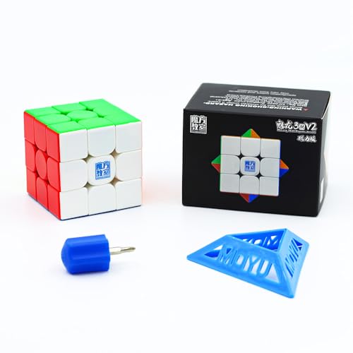 MOYU Meilong 3M V2 Speed Cube 3x3 Magnetic Zauberwürfel Stickerless, 3D Magic Puzzle Spiele für Kinder und Erwachsene, Geeignet für Tägliche Spiel (2024 Magnetic Standard) von TUNJILOOL