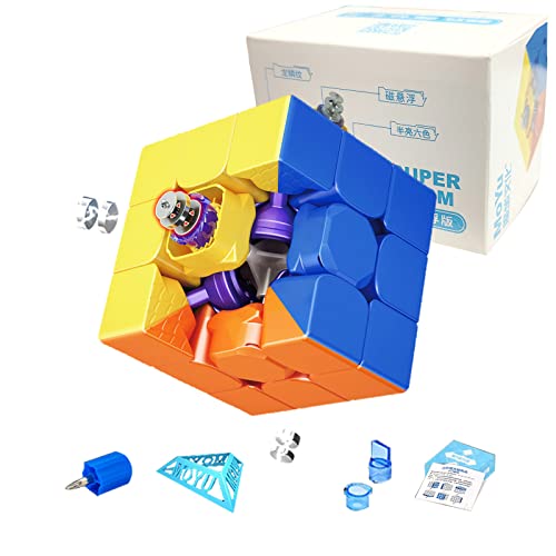 MOYU RS3M Maglev Magnetischer Speed Cube 3x3 Zauberwürfel Stickerless, 3D Magic Puzzle Spiele für Kinder und Erwachsene, Geeignet für Tägliche Spiel, Wettkampftraining und Geburtstagsgeschenk(MF8829) von TUNJILOOL